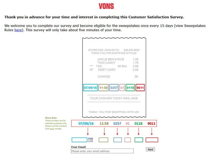 www.vons.com/survey 